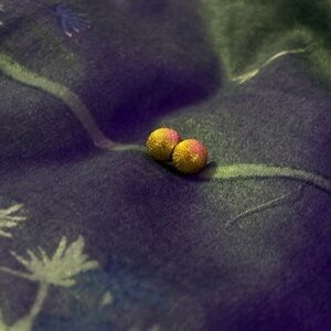 Shimmery Gold Earring Studs